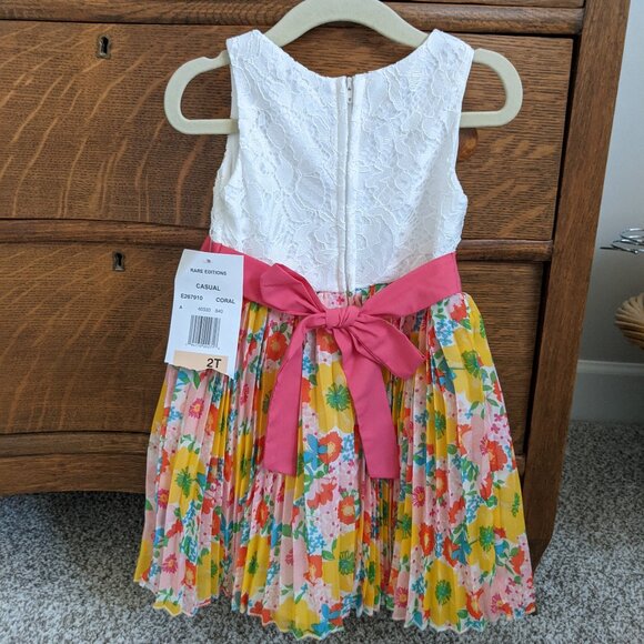 ⭐ 🆕 New Rare Editions floral Spring/Easter/Mother's day dress 2T - Picture 4 of 15